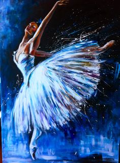 Blue Ballerina Painting at PaintingValley.com | Explore collection of ...