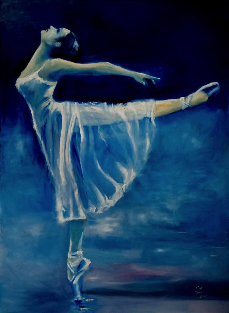 Blue Ballerina Painting at PaintingValley.com | Explore collection of ...