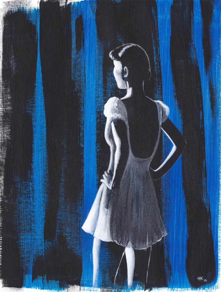 770x1017 Saatchi Art Blue Ballerina Painting By Macarena Vejar - Blue Ballerina Painting