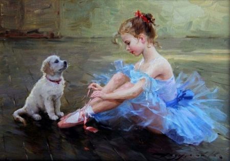 450x316 - Blue Ballerina Painting