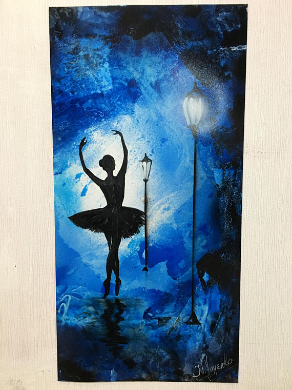 Blue Ballerina Painting at PaintingValley.com | Explore collection of ...