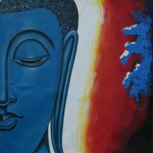 492x491 Buy Exclusive Blue Buddha Painting India Meets India - Blue Buddha Painting