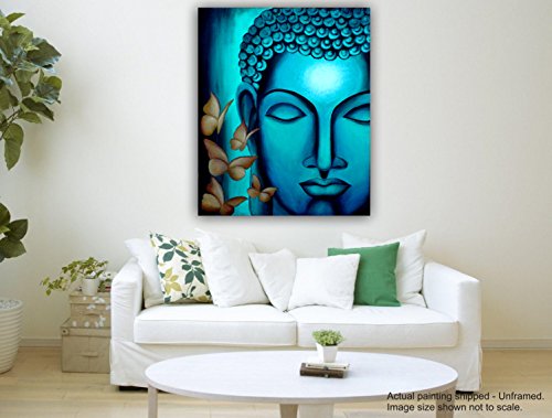 500x379 Canvas Painting - Blue Buddha Painting
