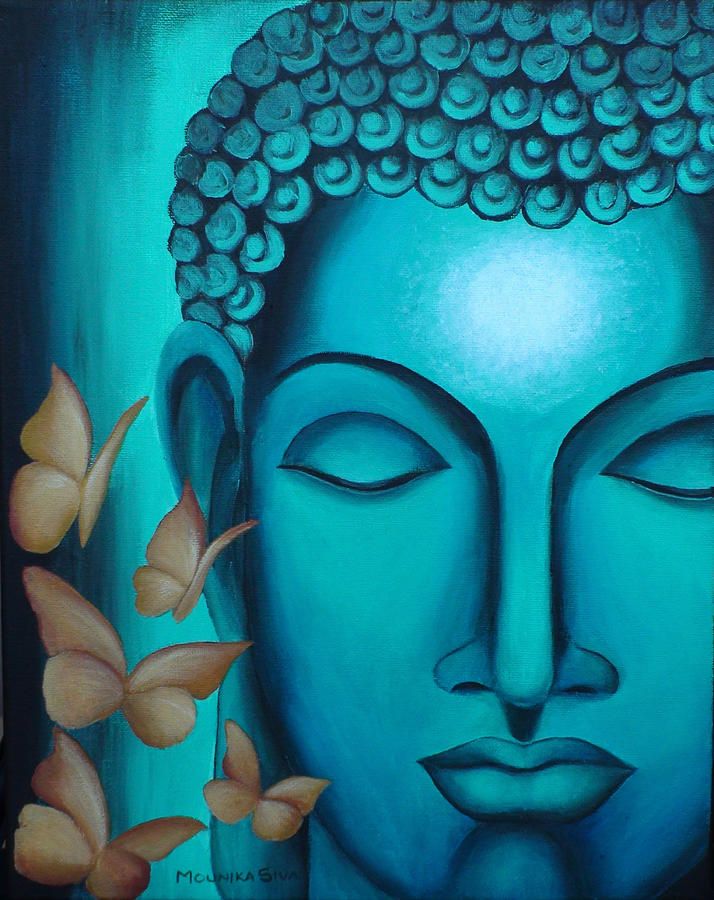 Blue Buddha Painting at PaintingValley.com | Explore collection of Blue ...