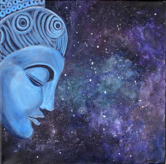 570x563 Urbanwalldecor - Blue Buddha Painting