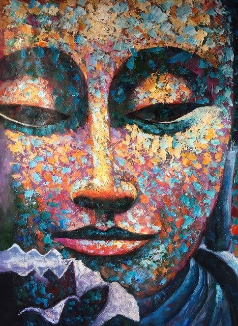 Blue Buddha Painting at PaintingValley.com | Explore collection of Blue ...