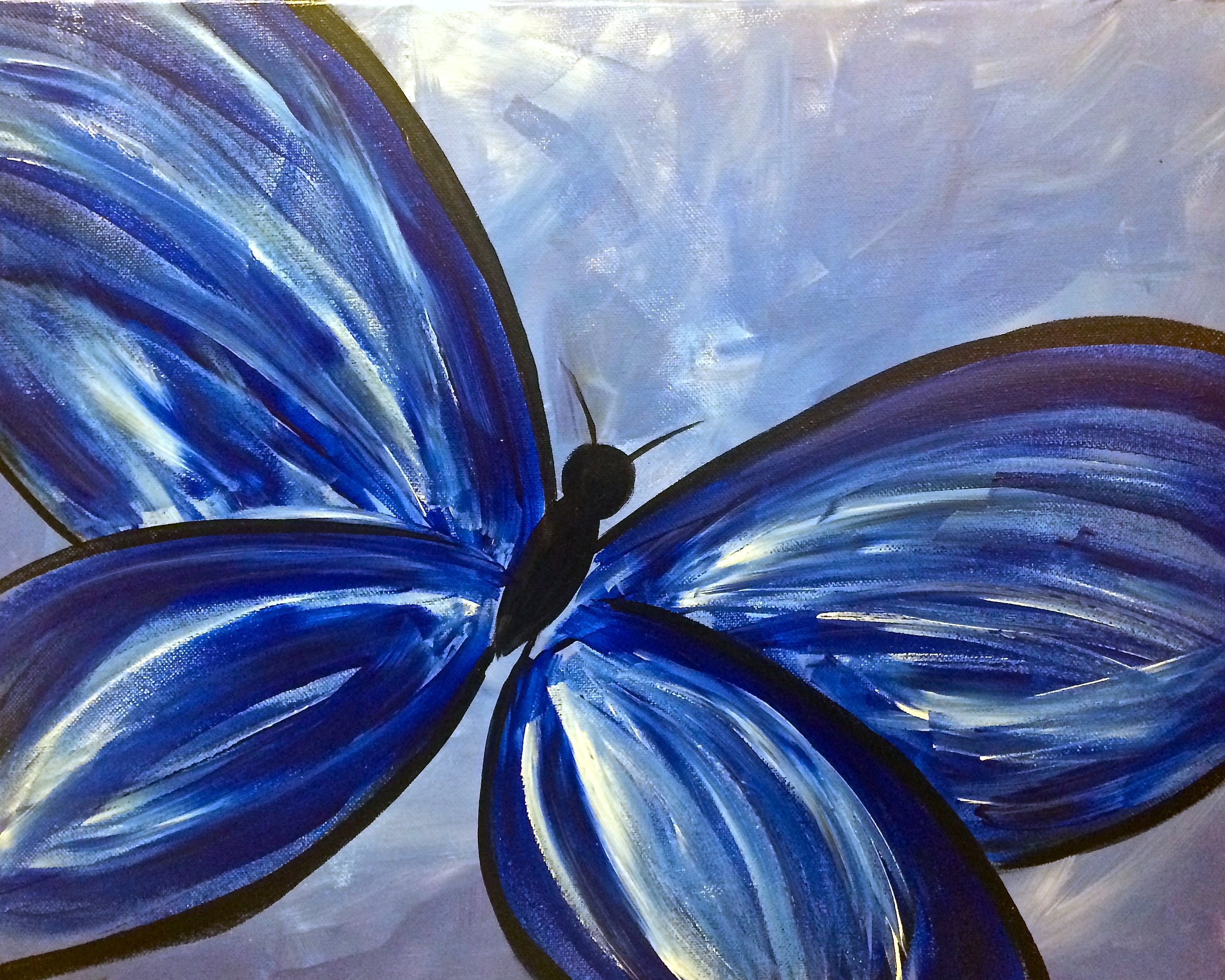 2677x2142 Extreme Pizza - Blue Butterfly Painting