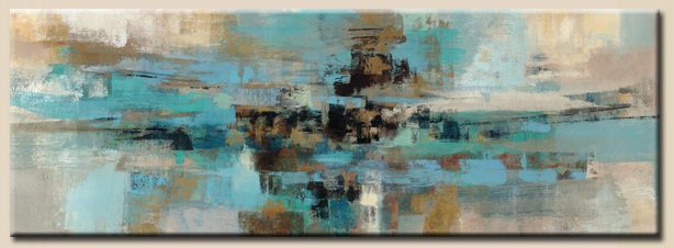 614x226 Light Blue Canvas Painting Canvas Wall Paintings - Blue Canvas Painting
