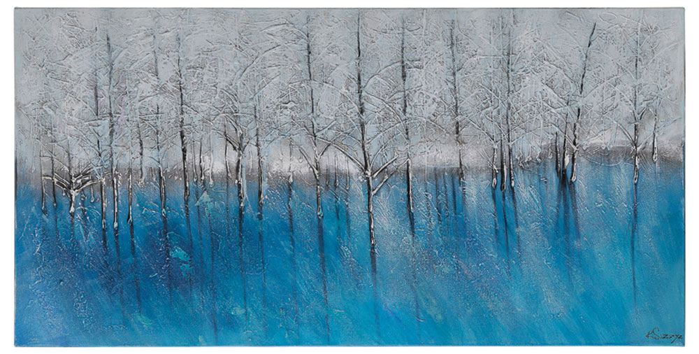 1000x506 Ren Wil Forest Of Blue Canvas Painting Rw Ol623 - Blue Canvas Painting