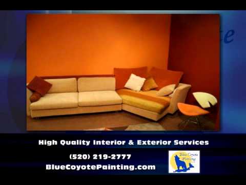 480x360 Tucson Arizona Painters Blue Coyote Painting - Blue Coyote Painting