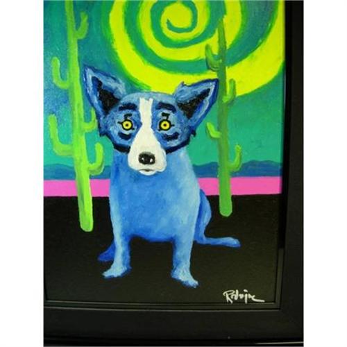 500x500 George Rodrigue Blue Dog Series Original - Blue Dog Original Painting