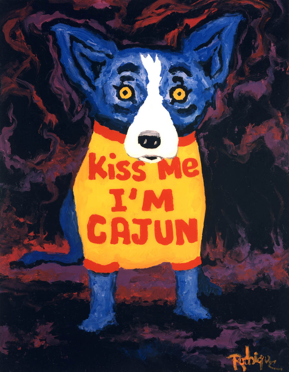 1000x1285 Musings Of An Artist's Wife And Jacques The Rodrigue Brothers - Blue Dog Original Painting