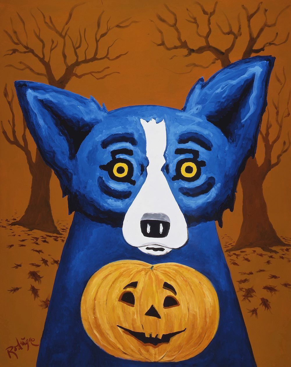 1000x1262 Pin By Gingerannette On Blue Dog! Blue Dog - Blue Dog Original Painting