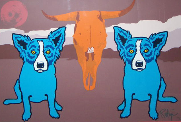 636x427 Blue Dog George Rodrigue Art For Sale - Blue Dog Original Painting