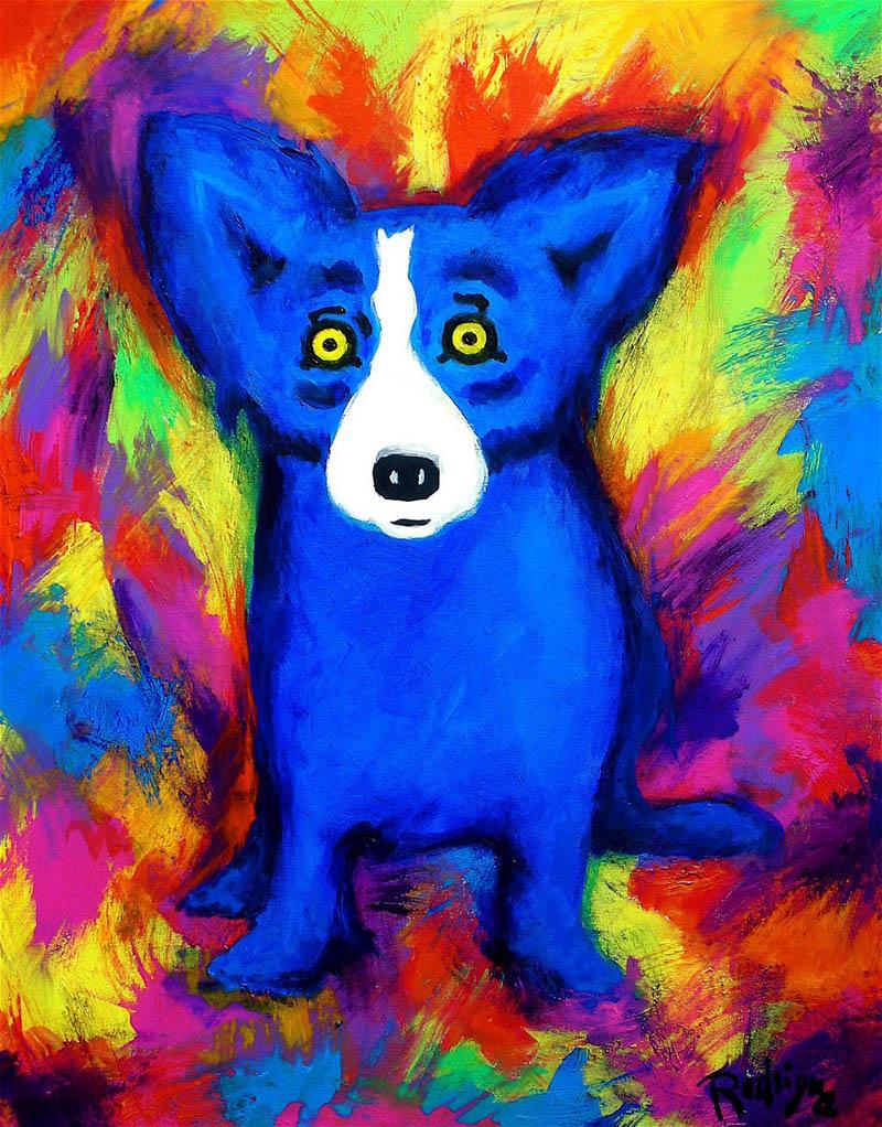 Blue Dog Painting At PaintingValley Com Explore Collection Of Blue   Blue Dog Painting 10 