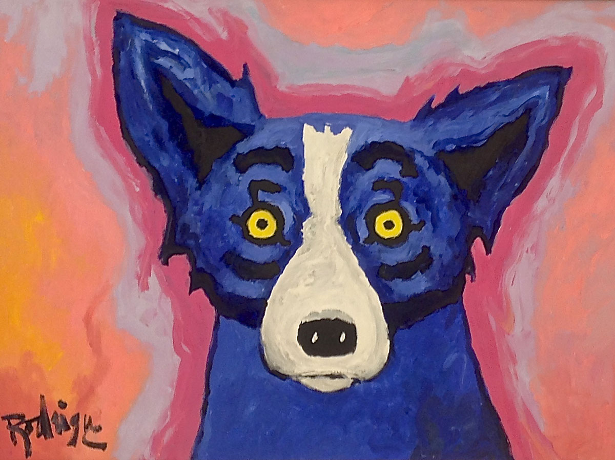 1200x898 George Rodrigue Blue Dog - Blue Dog Painting