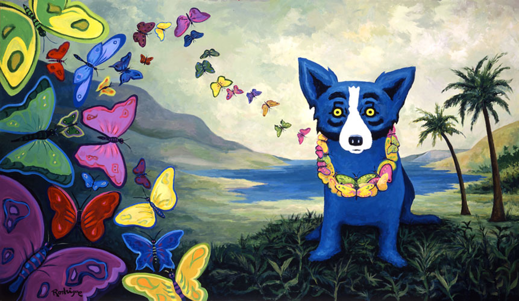 Blue Dog Painting At PaintingValley Com Explore Collection Of Blue   Blue Dog Painting 14 