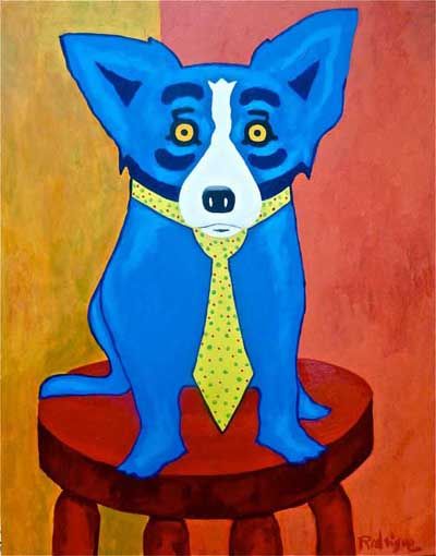 400x510 Photos Blue Dog Painting Artist, - Blue Dog Painting