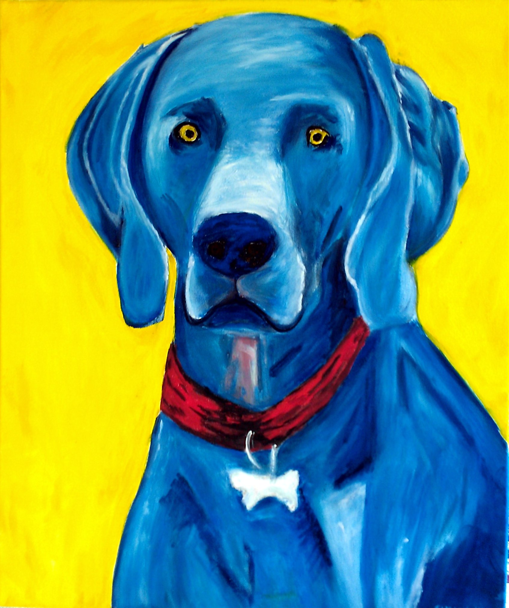 1695x2025 Blue Sabicons - Blue Dog Painting
