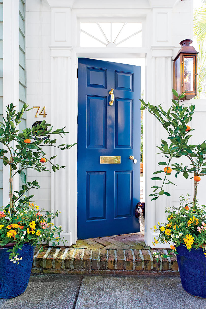 810x1215 Exterior Door Painting Ideas. Plain Ideas Blue Door With Exterior - Blue Door Painting