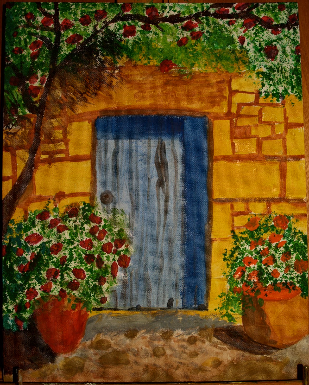 1285x1600 My World Of Colors And Images The Blue Door In Watercolor Painting - Blue Door Painting