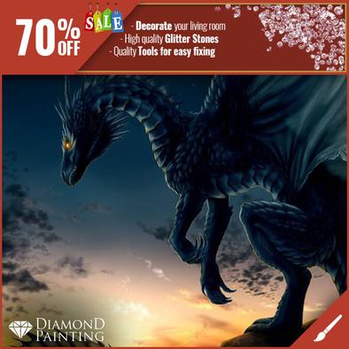 394x394 Paint By Numbers Blue Dragon - Blue Dragon Painting