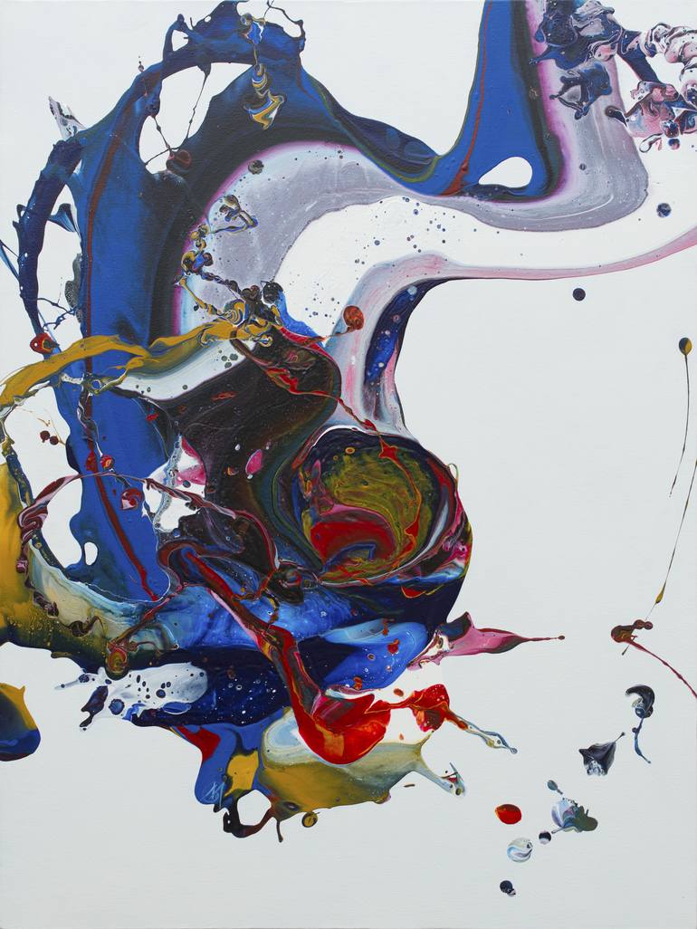 770x1026 Saatchi Art Blue Dragon Painting By Marek Grychczynski - Blue Dragon Painting