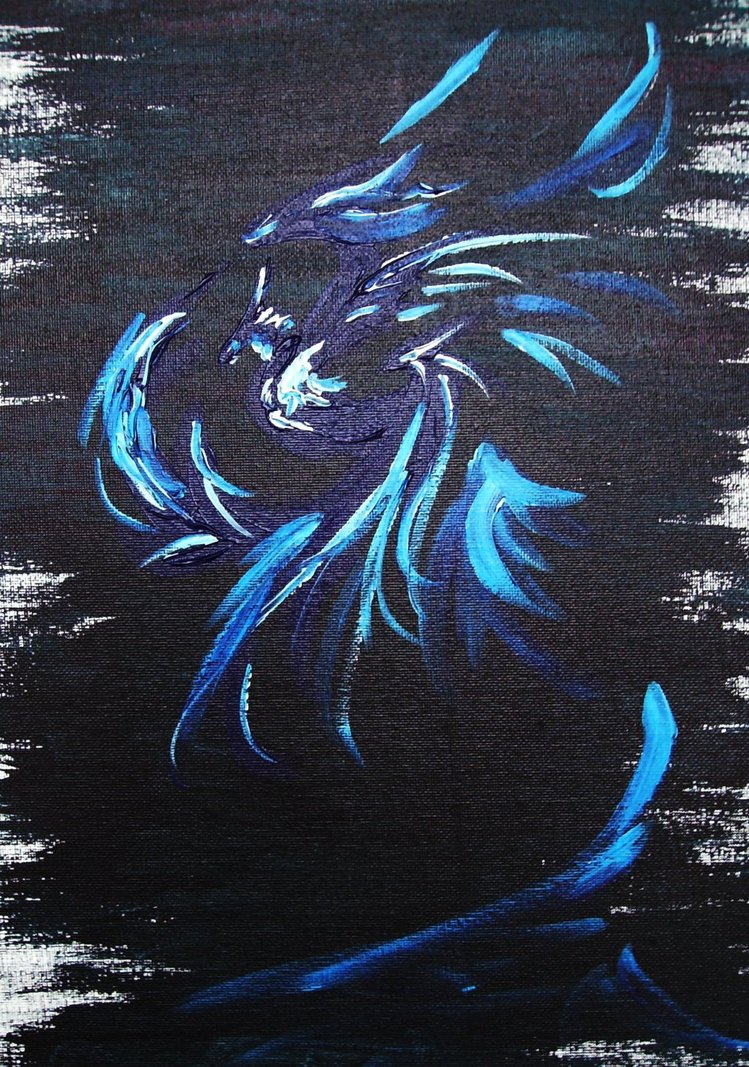 749x1067 Blue Dragon Painting By Snowbringer - Blue Dragon Painting