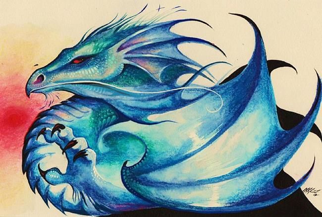 650x438 Blue Dragon This Is The Work Of Nico Niemi Blue - Blue Dragon Painting