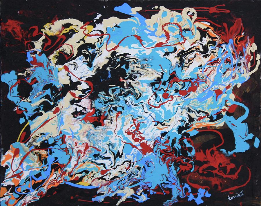 900x710 Blue Dragon Painting By Art Enrico - Blue Dragon Painting