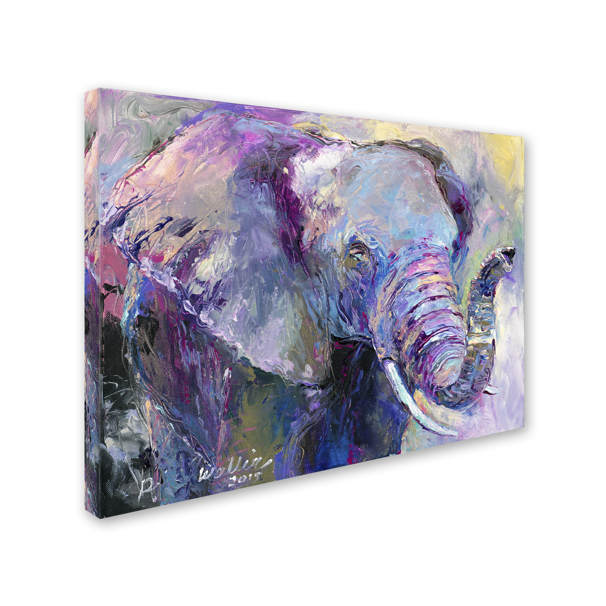2000x2000 Shop Richard Wallich - Blue Elephant Painting