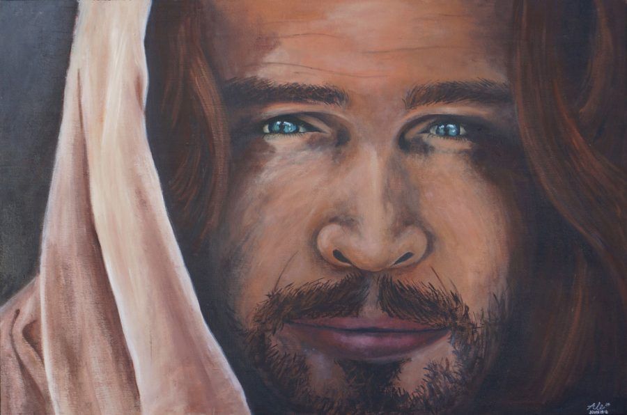 Blue Eyed Jesus Painting At PaintingValley Com Explore Collection Of   Blue Eyed Jesus Painting 17 