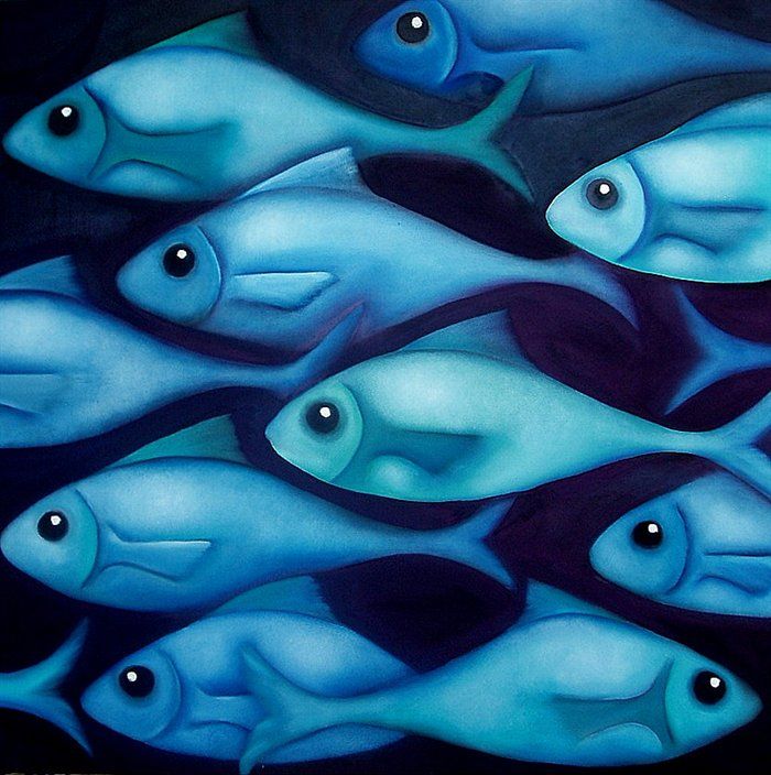 700x704 1079 Best Fishes Baliklar Images On Pisces, Animales - Blue Fish Painting