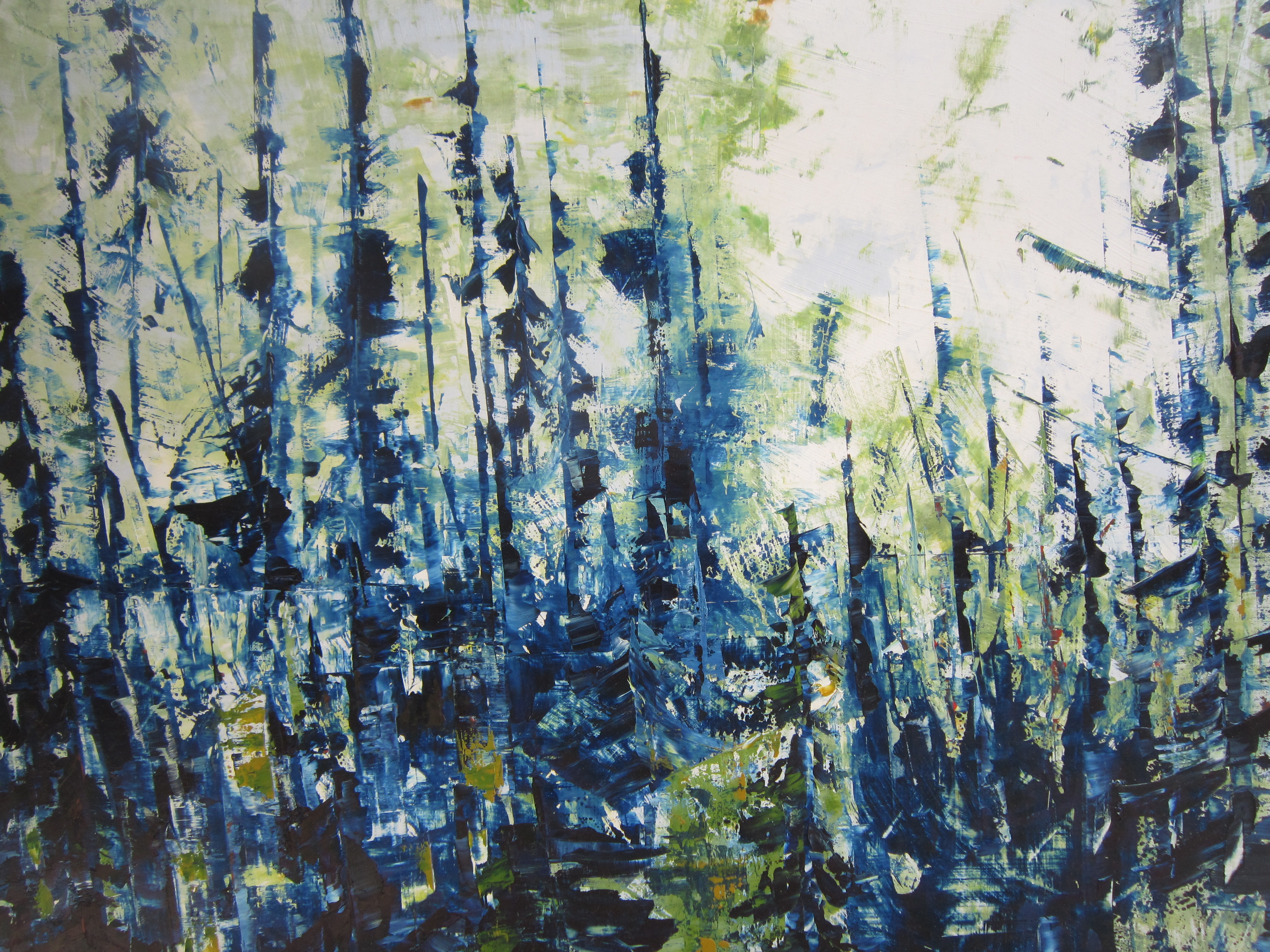 4320x3240 Forest Series Catherine Benny Montreal Artist - Blue Forest Painting