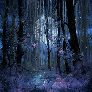 300x300 Yellowstone Lake Paintings Fine Art America - Blue Forest Painting