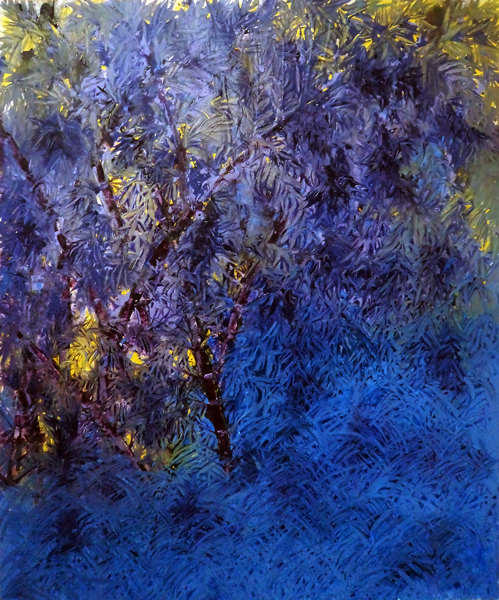 1024x1230 Blue Forest By Artist Palash Chandra Naskar Impressionism - Blue Forest Painting