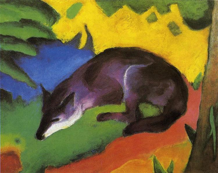 750x596 Blue Fox, 1911 - Blue Fox Painting