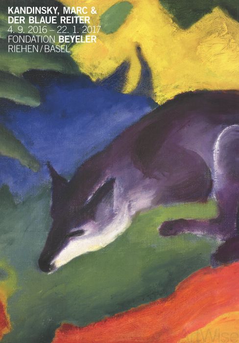 488x700 Franz Marc Blue Fox - Blue Fox Painting