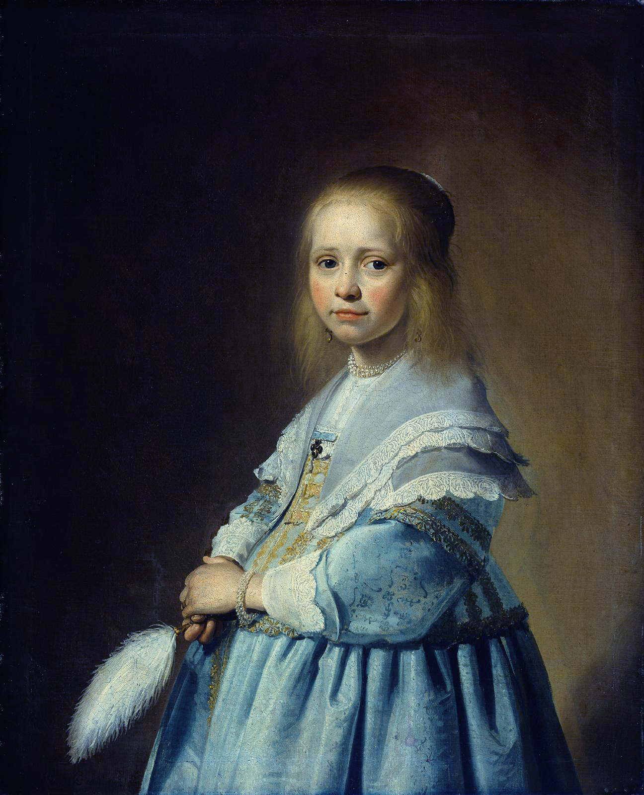 1296x1600 Johannes Verspronck Girl In A Blue Dress (1641) The World - Blue Girl Painting