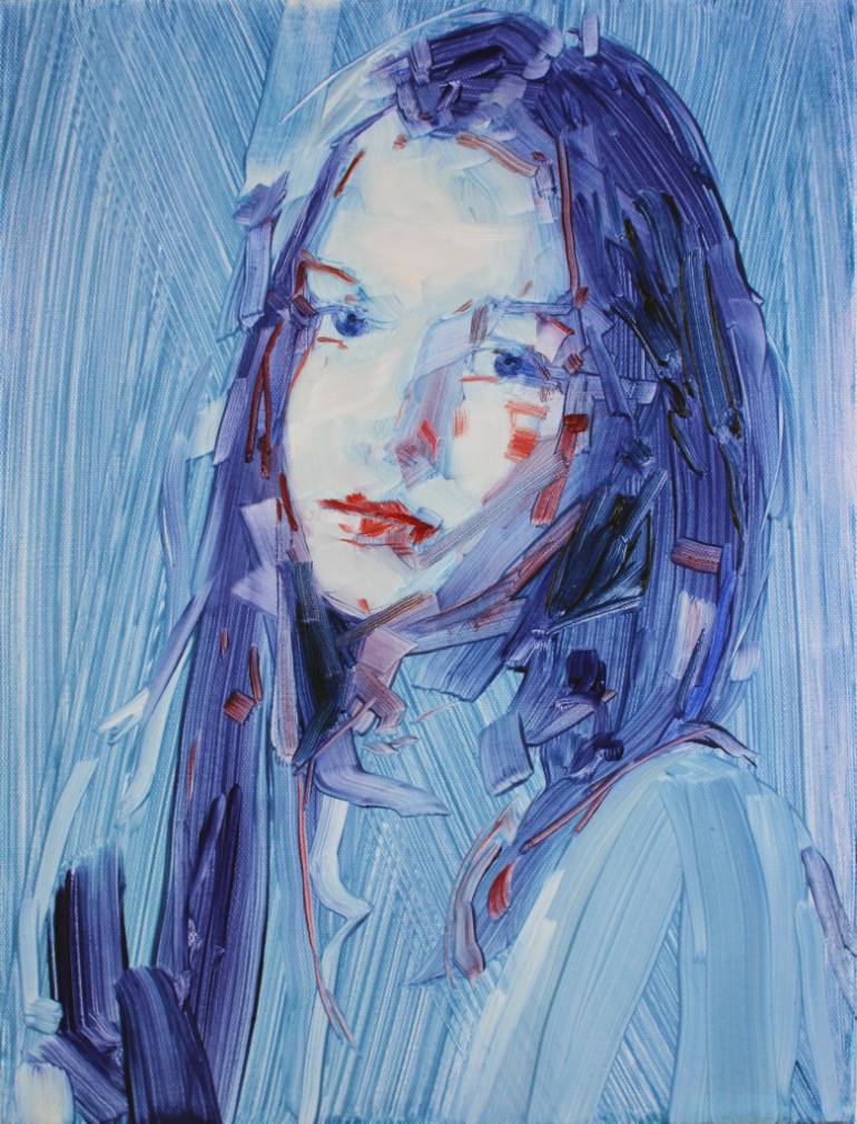 Blue Girl Painting At PaintingValley Com Explore Collection Of Blue   Blue Girl Painting 28 