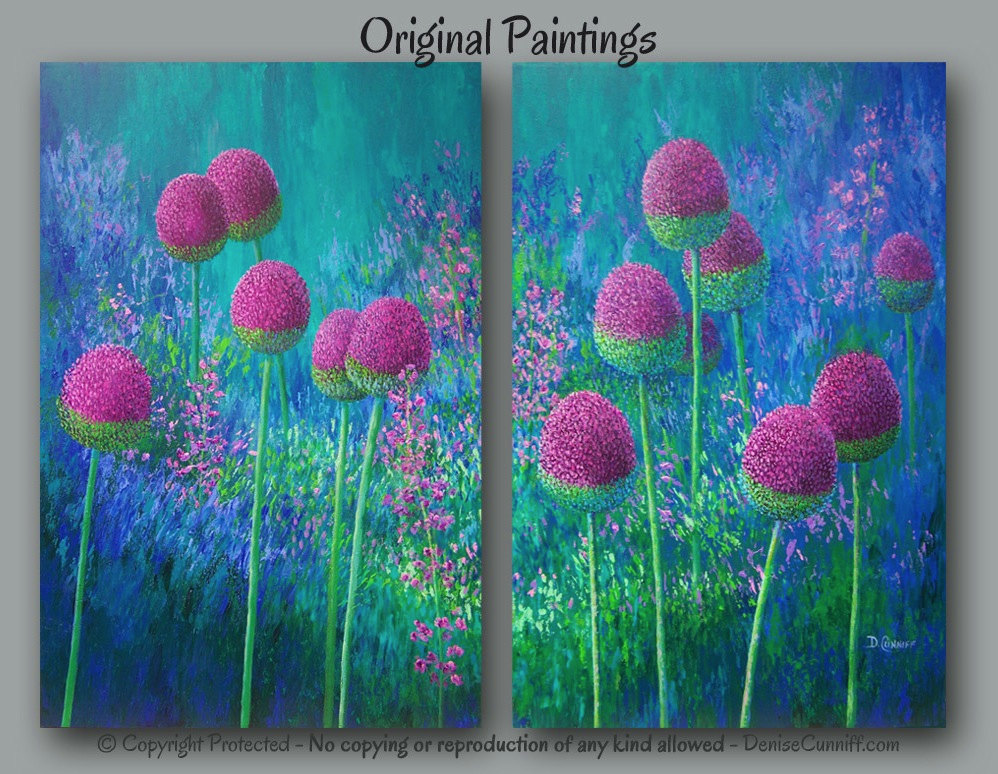 998x774 Large Wall Art Abstract Botanical Paintings Floral Canvas - Blue Green Abstract Painting