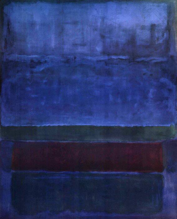 568x700 Blue, Green, And Brown (1952) By Mark Rothko - Blue Green Painting