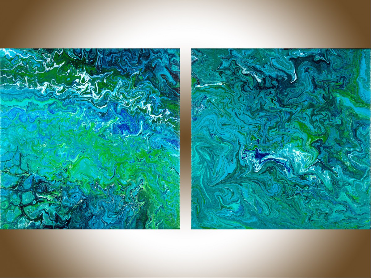 1200x900 Blue And Green Wall Art - Blue Green Painting