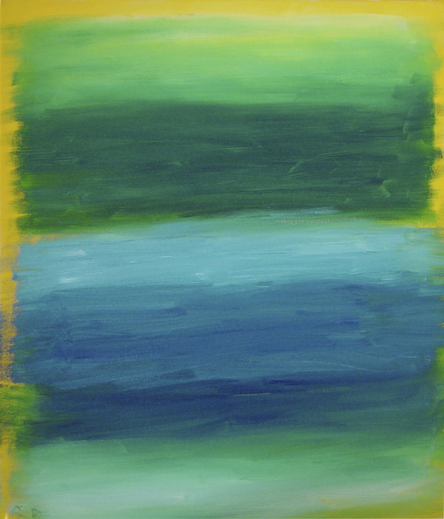 640x748 Paintings 2002 - Blue Green Painting