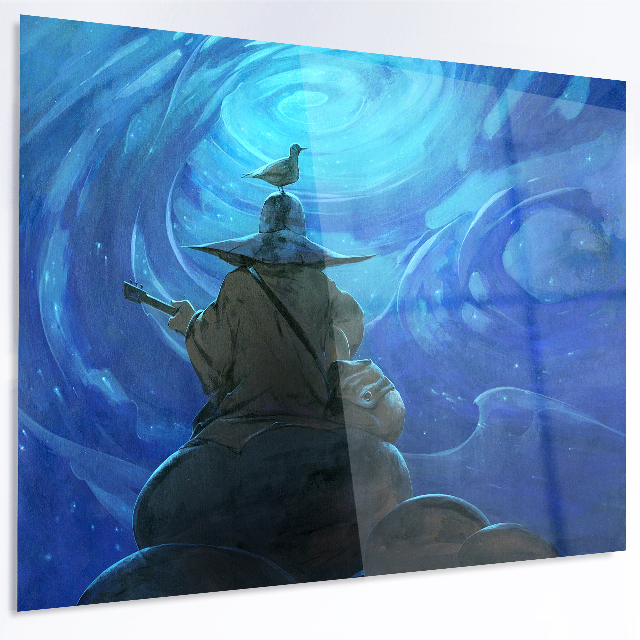 2500x2500 Designart - Blue Guitar Painting