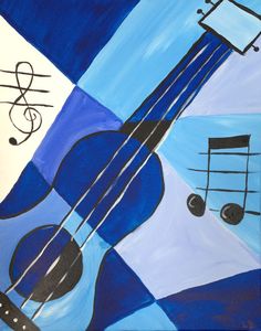 236x300 Evolution Of The Blue Guitar Painted @ Painting With A Twist - Blue Guitar Painting