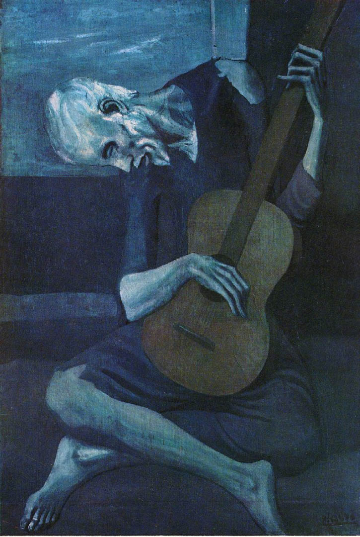 725x1080 Picasso Blue Guitar Player Mr. Mck.'s Art Page - Blue Guitar Painting