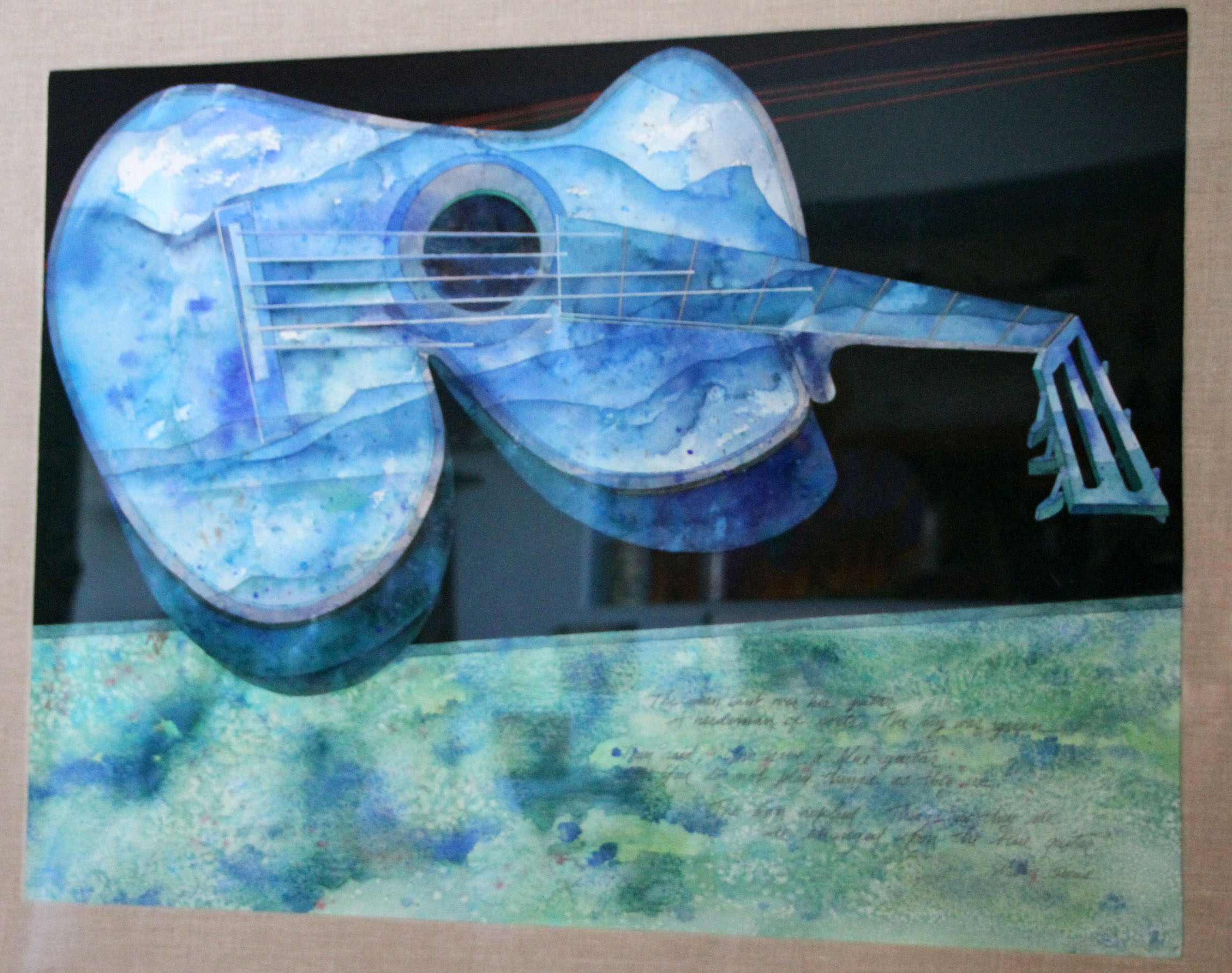 2300x1816 The Blue Guitar Art Is Life Is Art Susan Reep Photo Art - Blue Guitar Painting