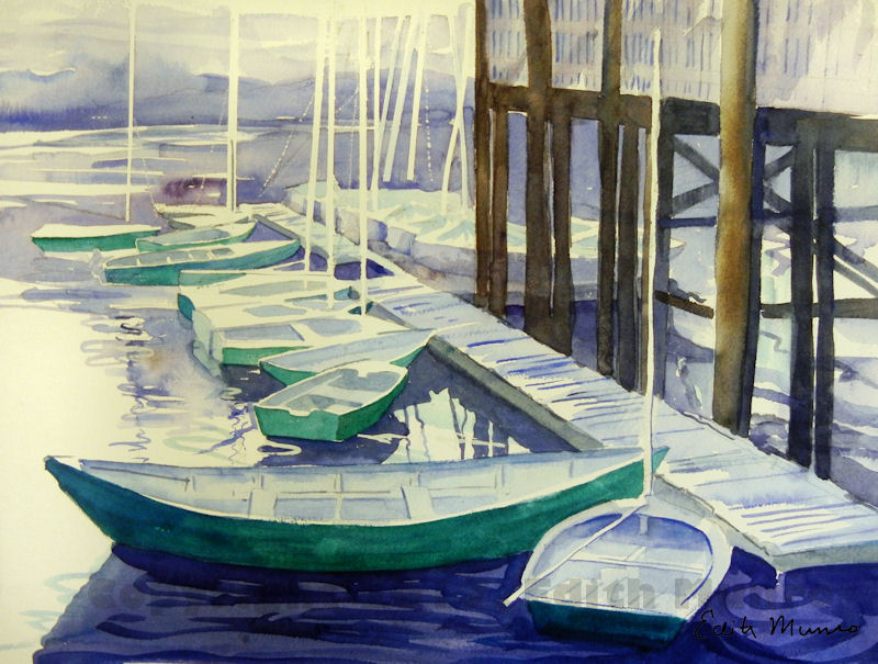 800x605 Blue Harbor Edith Munro The Watercolor Blog - Blue Harbor Painting