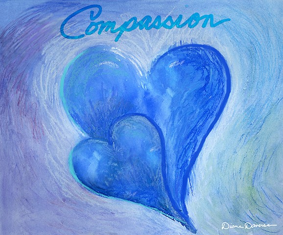 578x480 Diane Daversa Art Amp Design - Blue Heart Painting